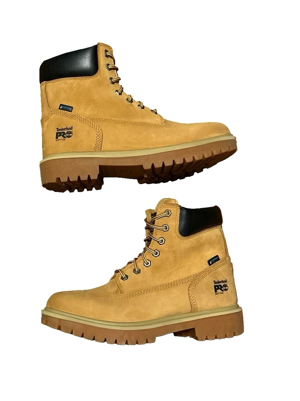 Timberland PRO DirectAttach 6" Waterproof Soft Toe Work Boot Wheat A69159 Mens 9